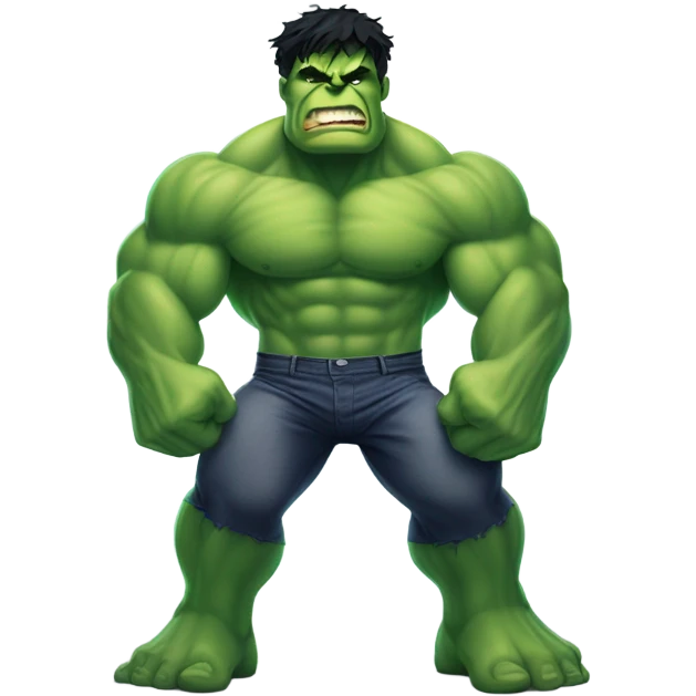 Mini cute Hulk with she hulk emoji