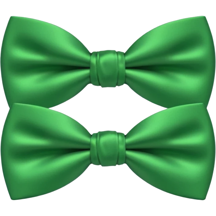 green bow tie with subtle shine emoji