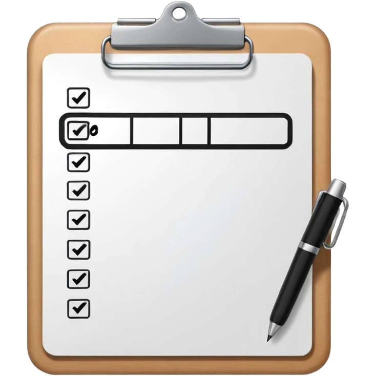 clipboard with checklist emoji