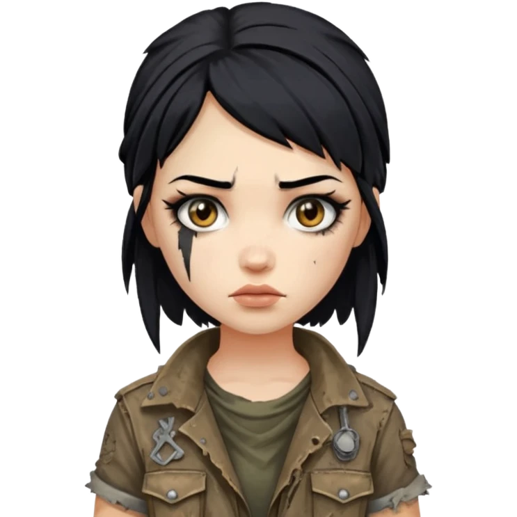Lucy (black hair) from the Fallout TV show emoji
