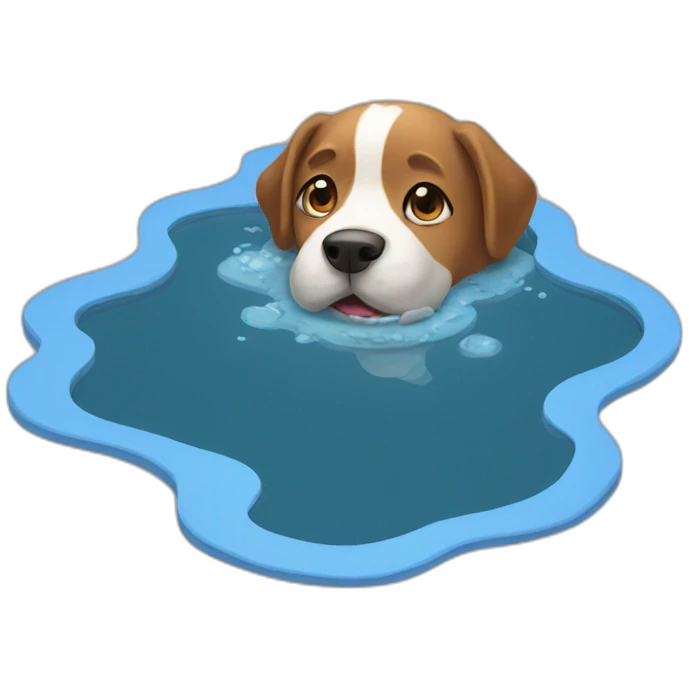 Dog puddle emoji