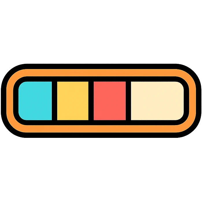 progress bar icon with color and black outlines emoji