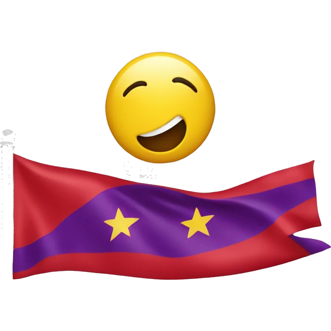 bandera roja amarilla y morada emoji