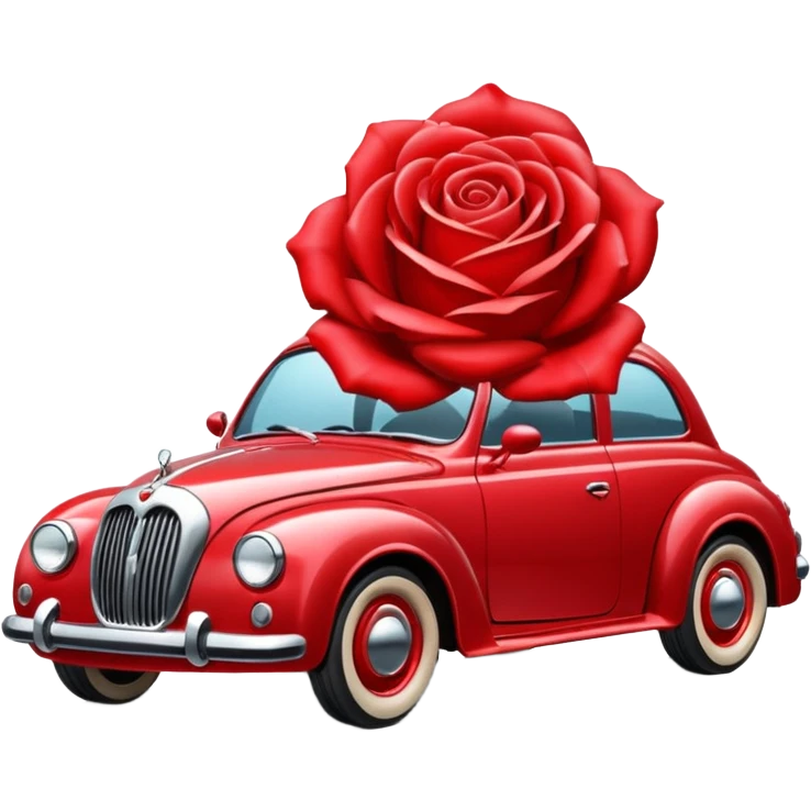 Rose car emoji
