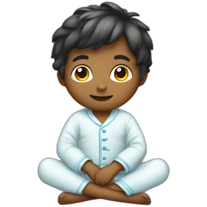 pyjama boy sitting emoji