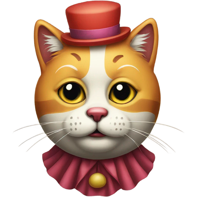sad clown cat emoji