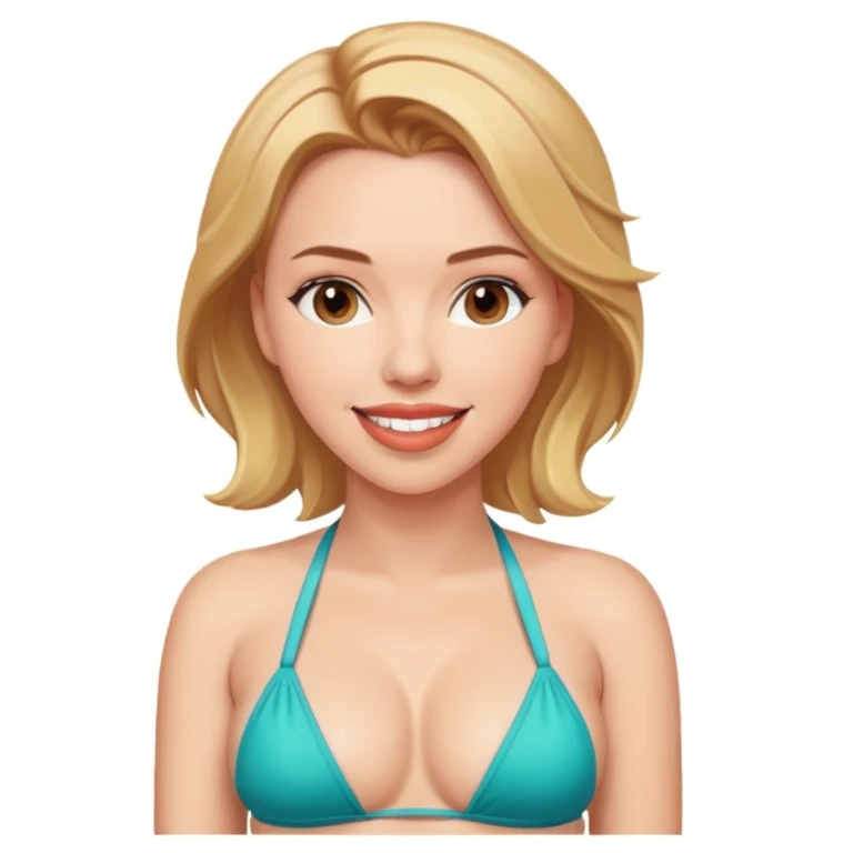 Scarlett Johansson bikini model emoji