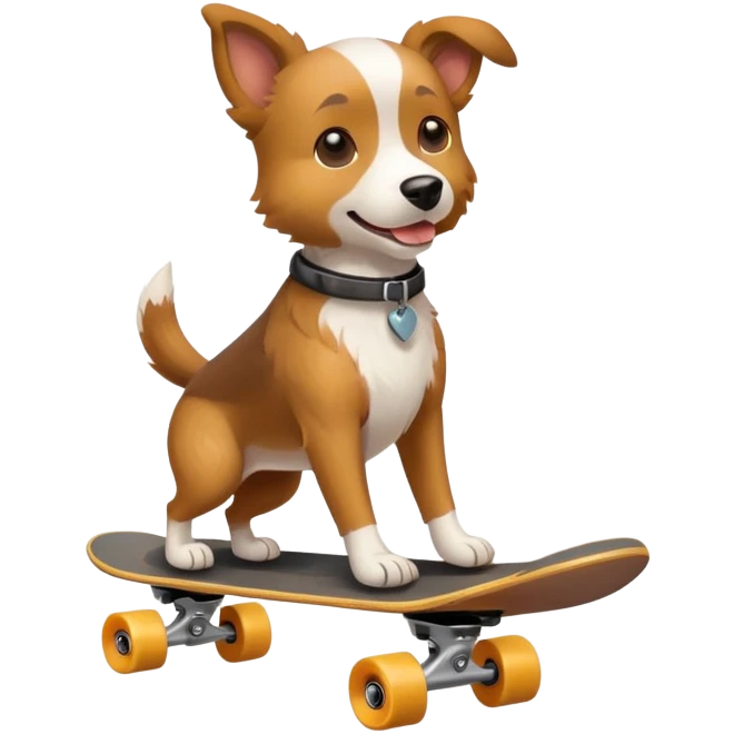 Dog riding skateboard  emoji