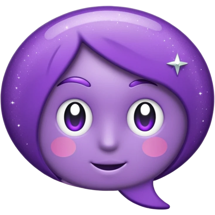 glitter purple and cian pin emoji