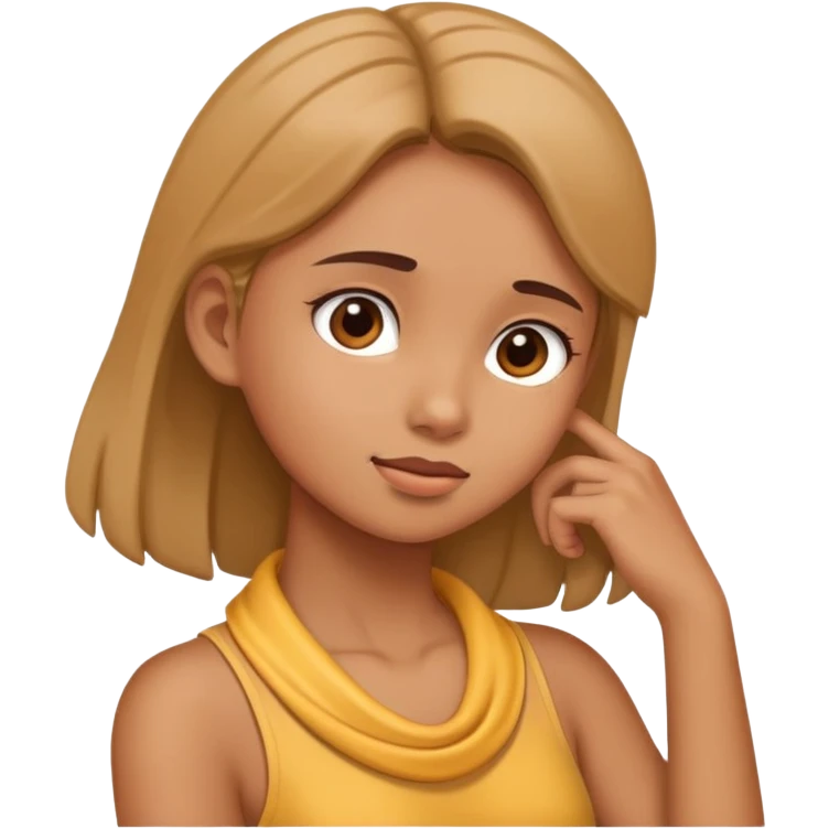 Girl holding his neck  emoji