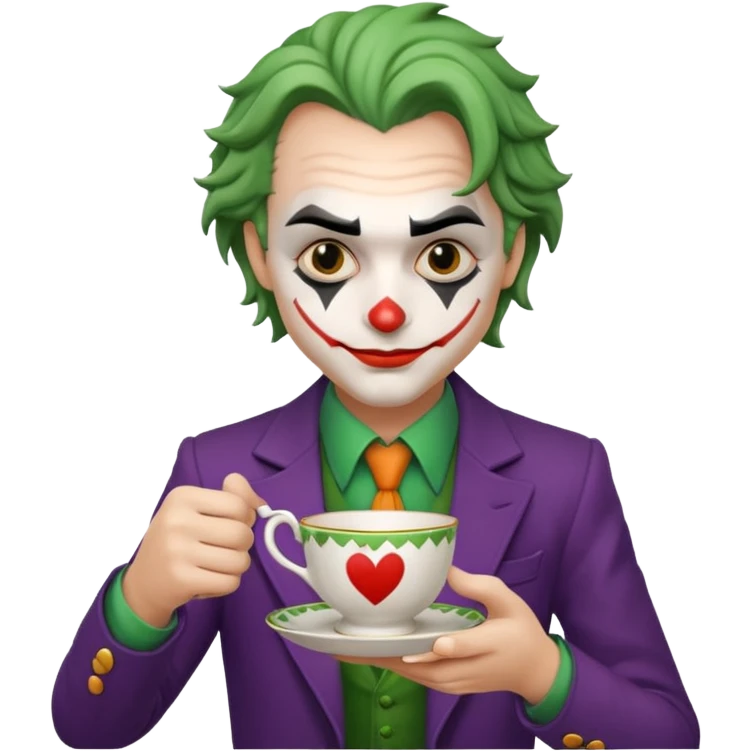 joker holding tea cup emoji