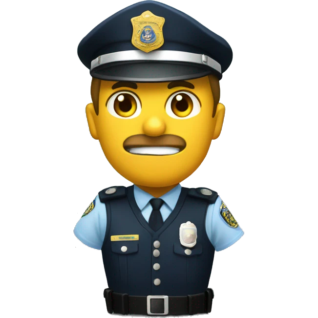 Policial apontando pra frente emoji