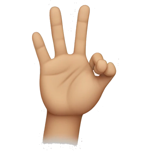 A hand with only one finger emoji