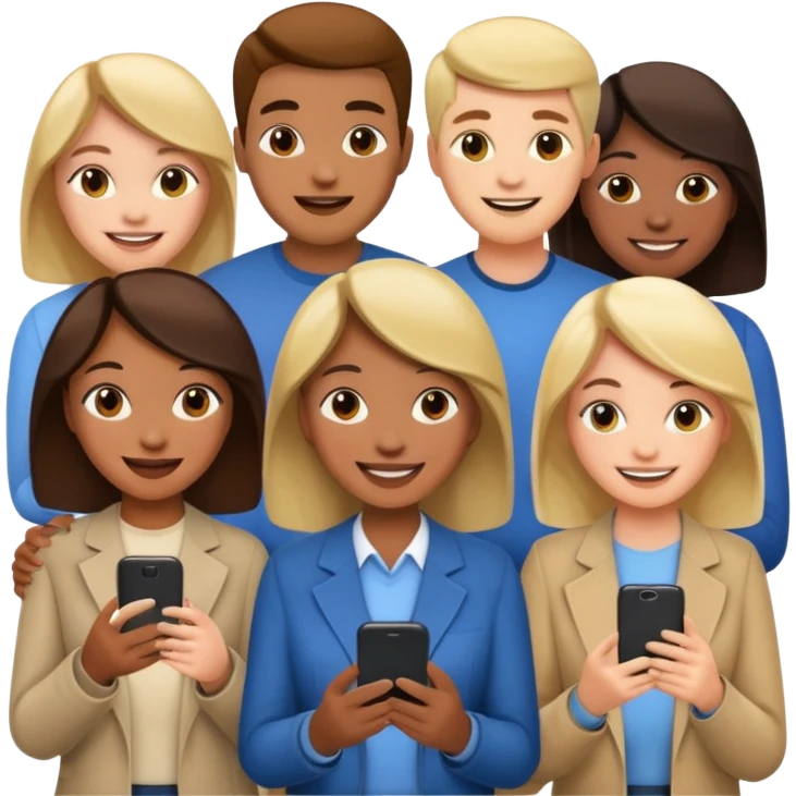 A LOT OF PEOPLE WITH PHONES emoji