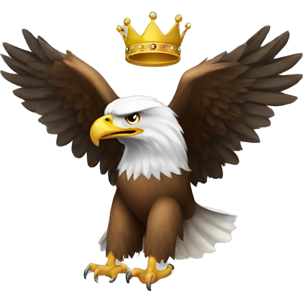 Eagle with a crown emoji