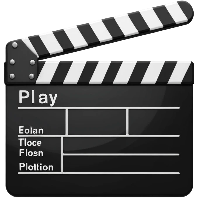 clapperboard with play button emoji