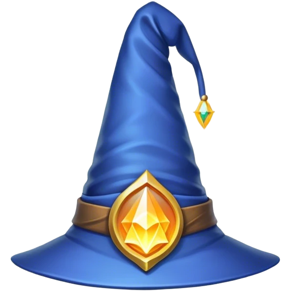 wizard hat with aura Bright emoji