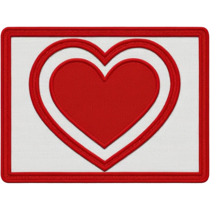 a doormat with heart patterns emoji