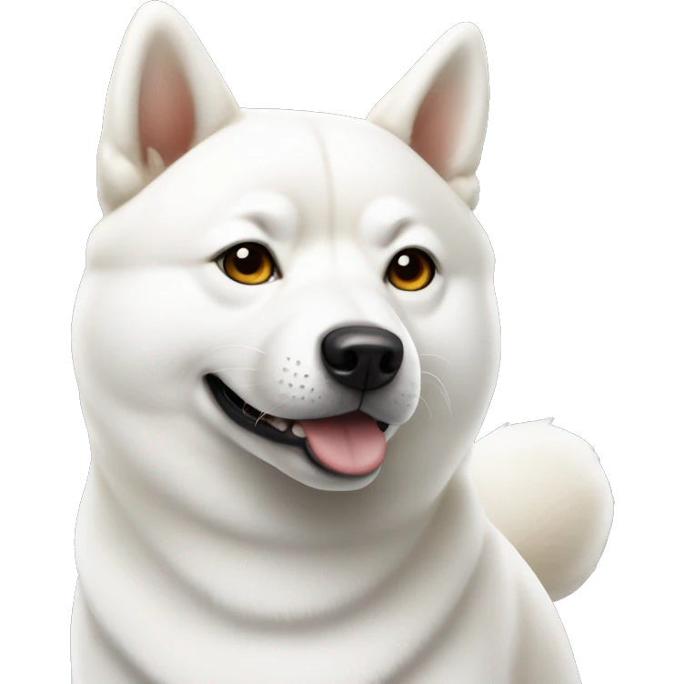 White shiba inu gazing at viewer emoji