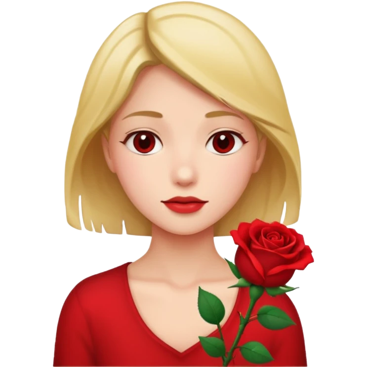 Getting dissolved with rose in hands emoji