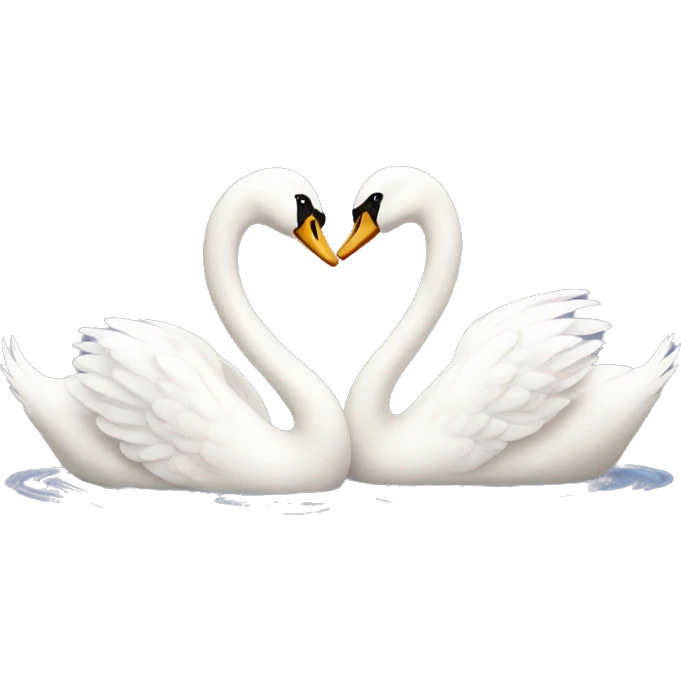 Swan couple love emoji