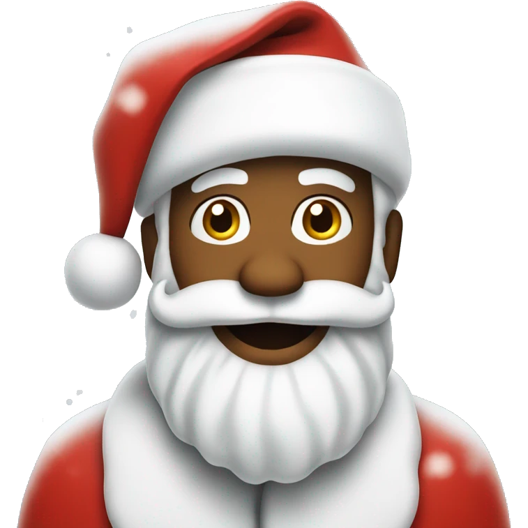 Santa clause with snow in background  emoji