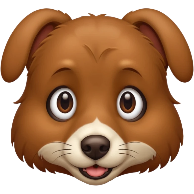 weird looking dog emoji
