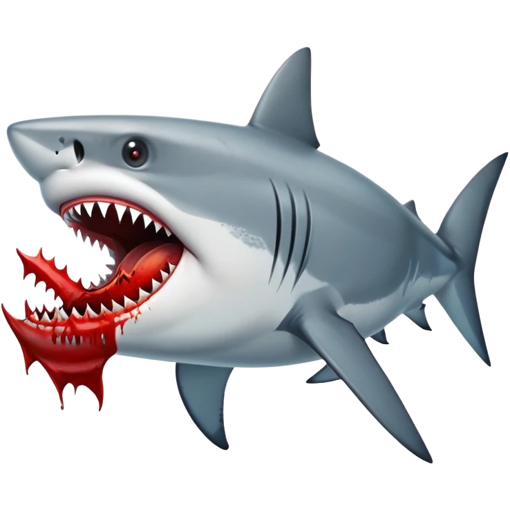 Shark eating a fish emoji