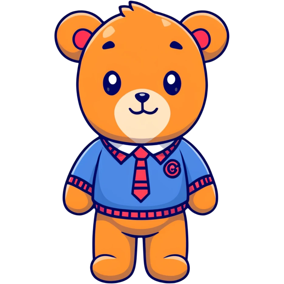 Ralph Lauren Polo Bear teddy bear wearing preppy clothes emoji