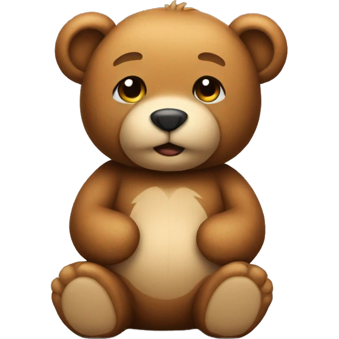 Teddy bear sitting down emoji