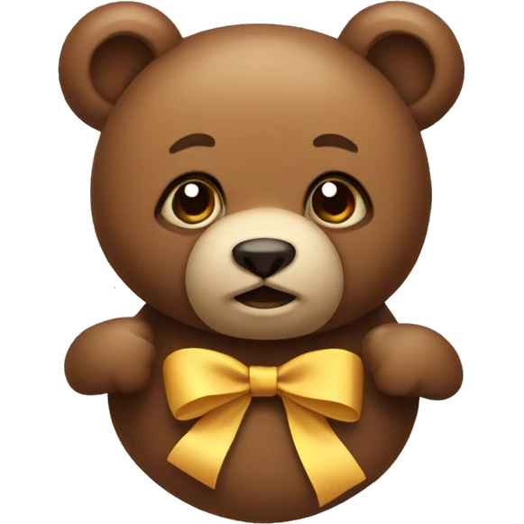 Bear with a bow emoji
