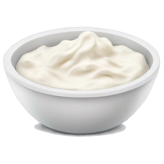 Bowl of dried yogurt  emoji