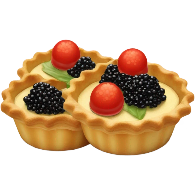 tartlets with caviar emoji
