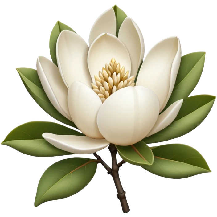 white magnolia emoji