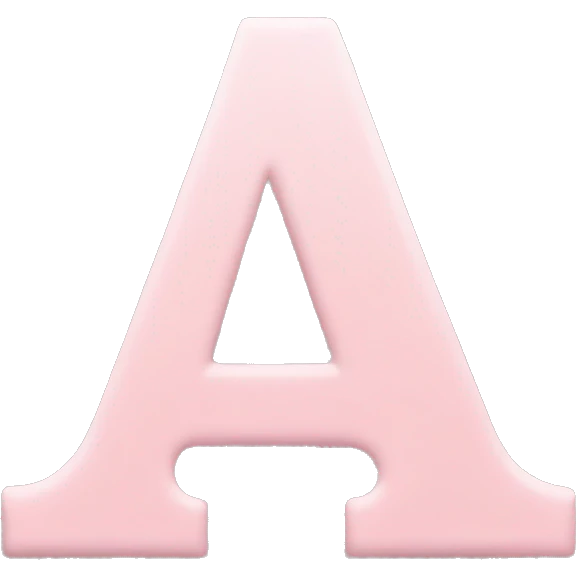 The letter a in pastel pink aesthetic style emoji
