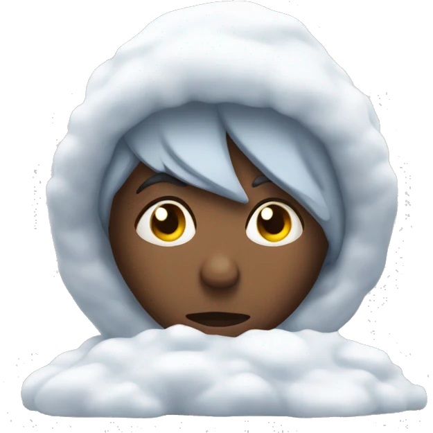 Tired snowy emoji