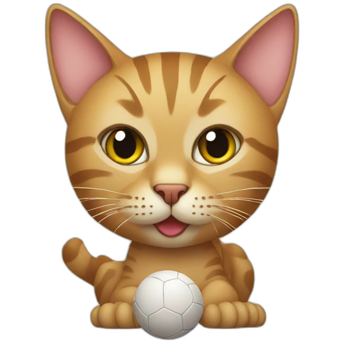Cat with ball emoji
