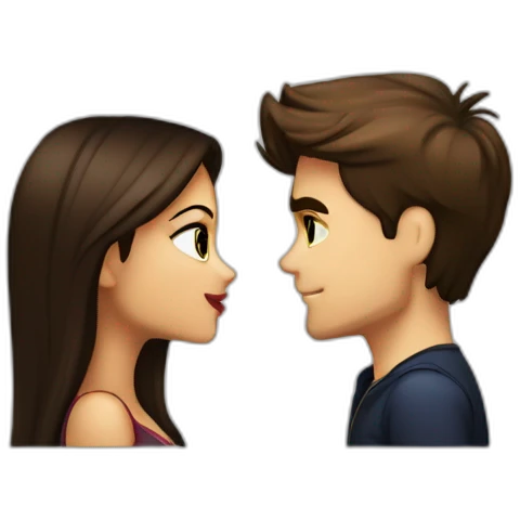 Elena Gilbert kiss Stefan salvatore emoji