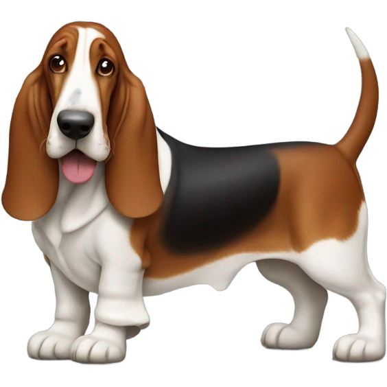 basset hound riding a redbone dog emoji