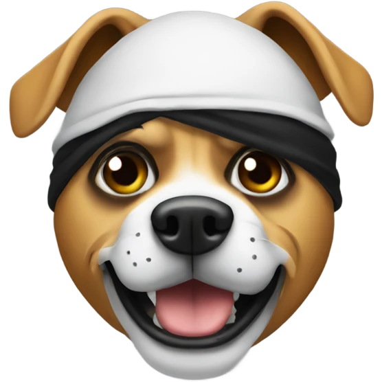 Dog with robber mask emoji