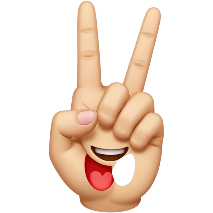 Middle finger up with a smile emoji emoji
