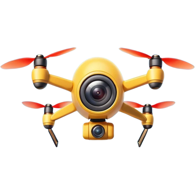tiny flying camera object icon, insect-like mini drone camera, small wings/rotors, camera lens eye, cute design, 3D cartoon, mobile game icon style, centered, clean background, no text, no watermark
  emoji