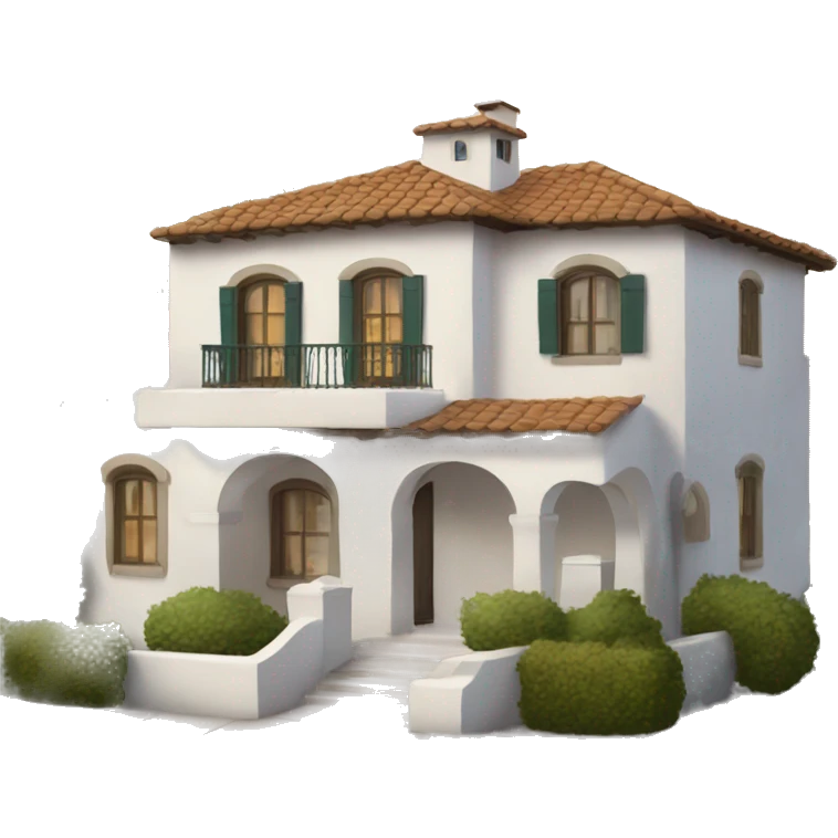 typical white mediterranean house emoji