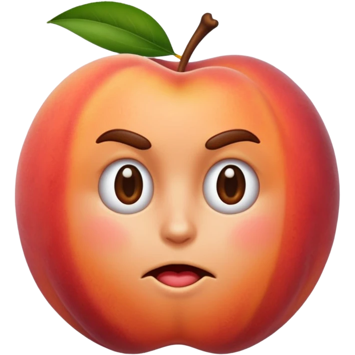 Smacking a peach emoji
