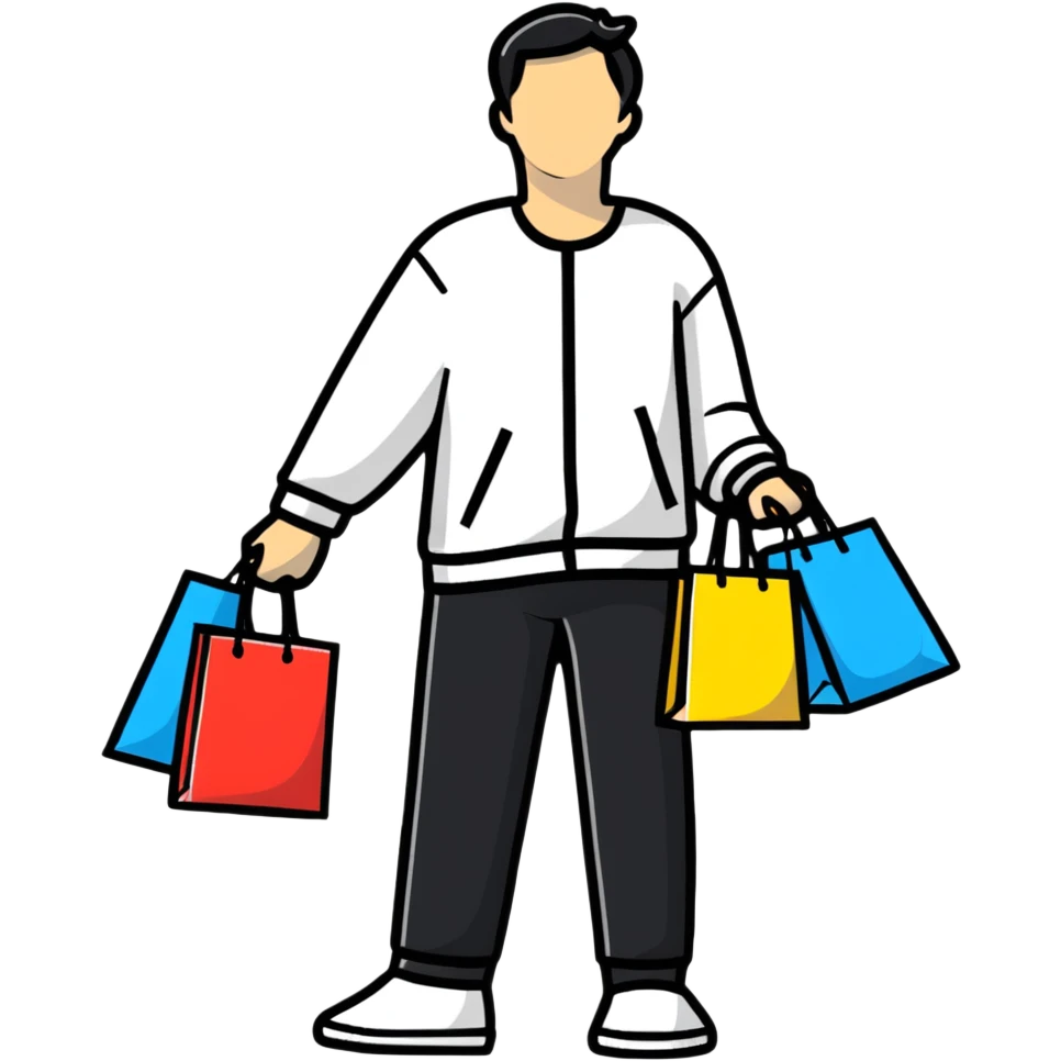 person with shopping bags emoji