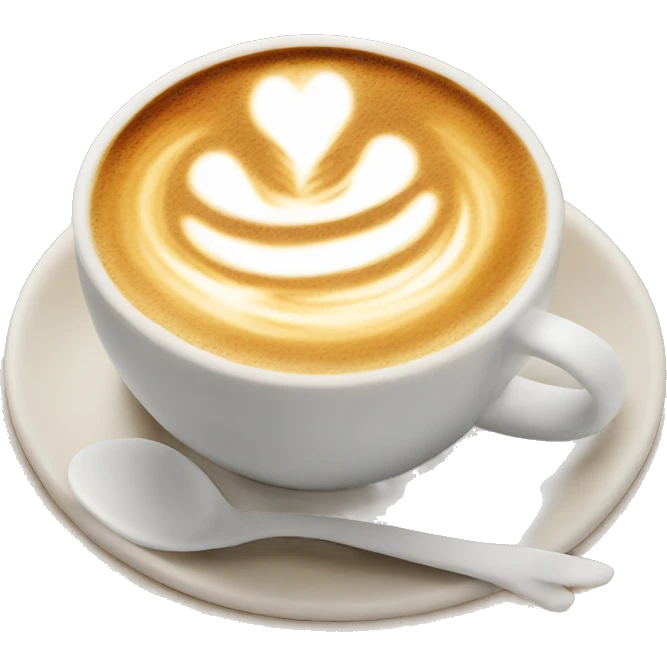 latte art and book emoji