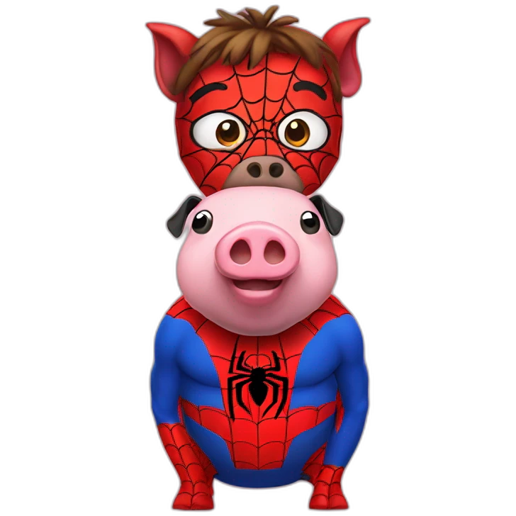 spider man pig emoji