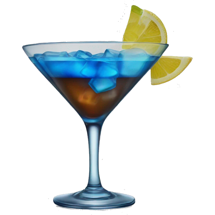 blue alcoholic cocktail
 emoji