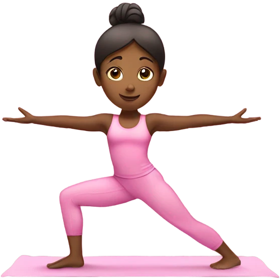 Yoga girl in pink  emoji