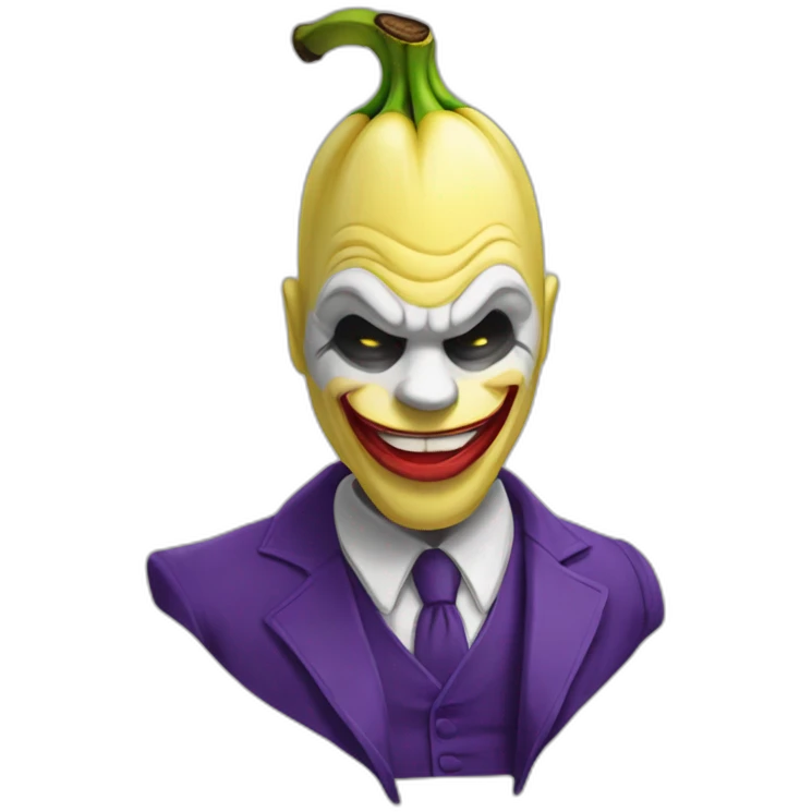 banane deguisé en joker emoji